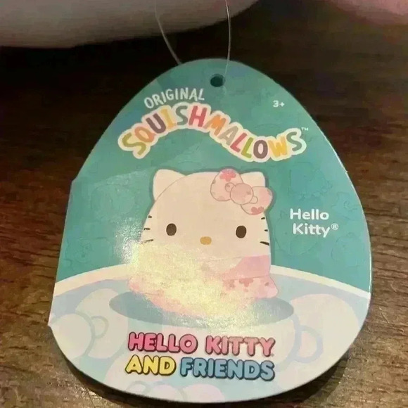 Squishmallows Sanrio Hello Kitty Floral Dress plush! 8” - Picture 3 of 8